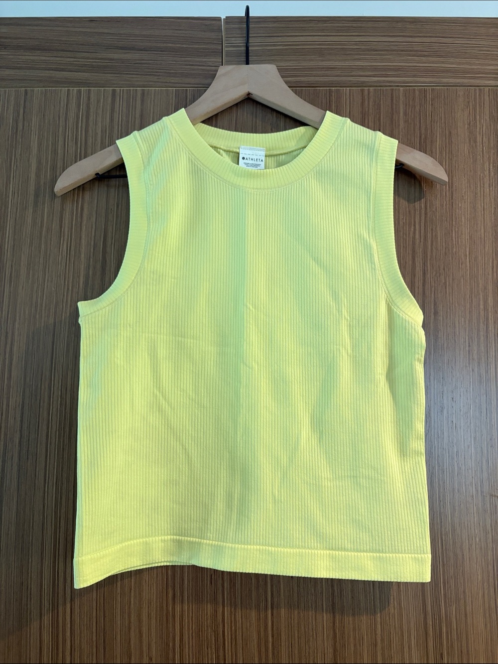 NWOT Athleta:  Renew Seamless Muscle Tank, Large, Bright Yellow - Picture 5 of 10